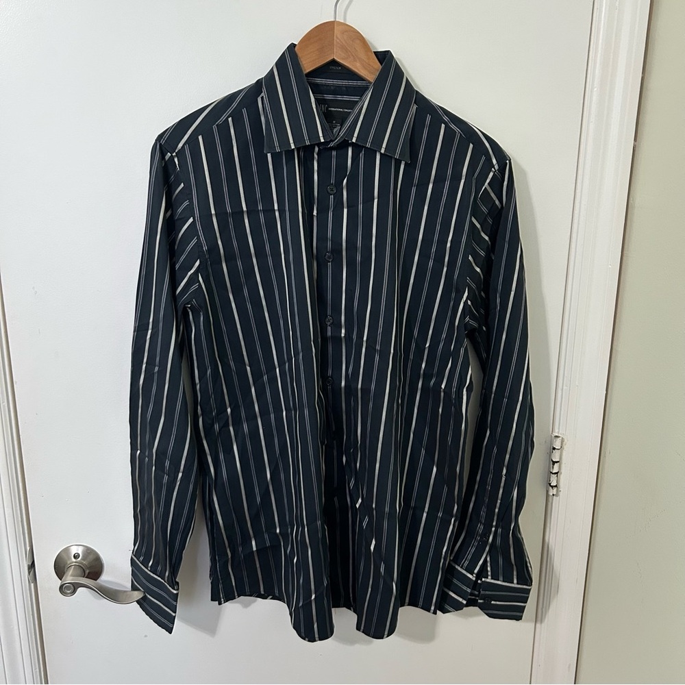 INC International Concepts Men's Dark Striped Shirt